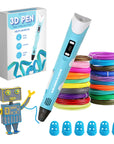 3D Pen Starter Kit - 10 Colors Filament